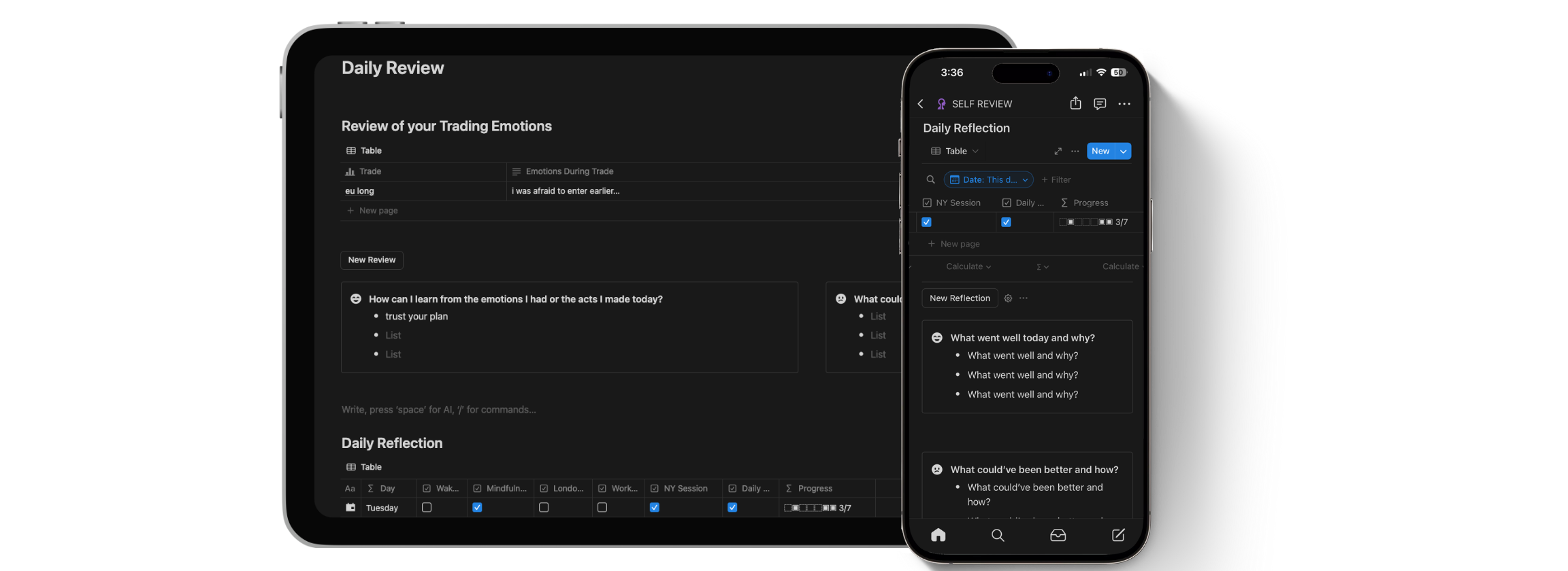 TradeFlow HQ Notion Template Preview